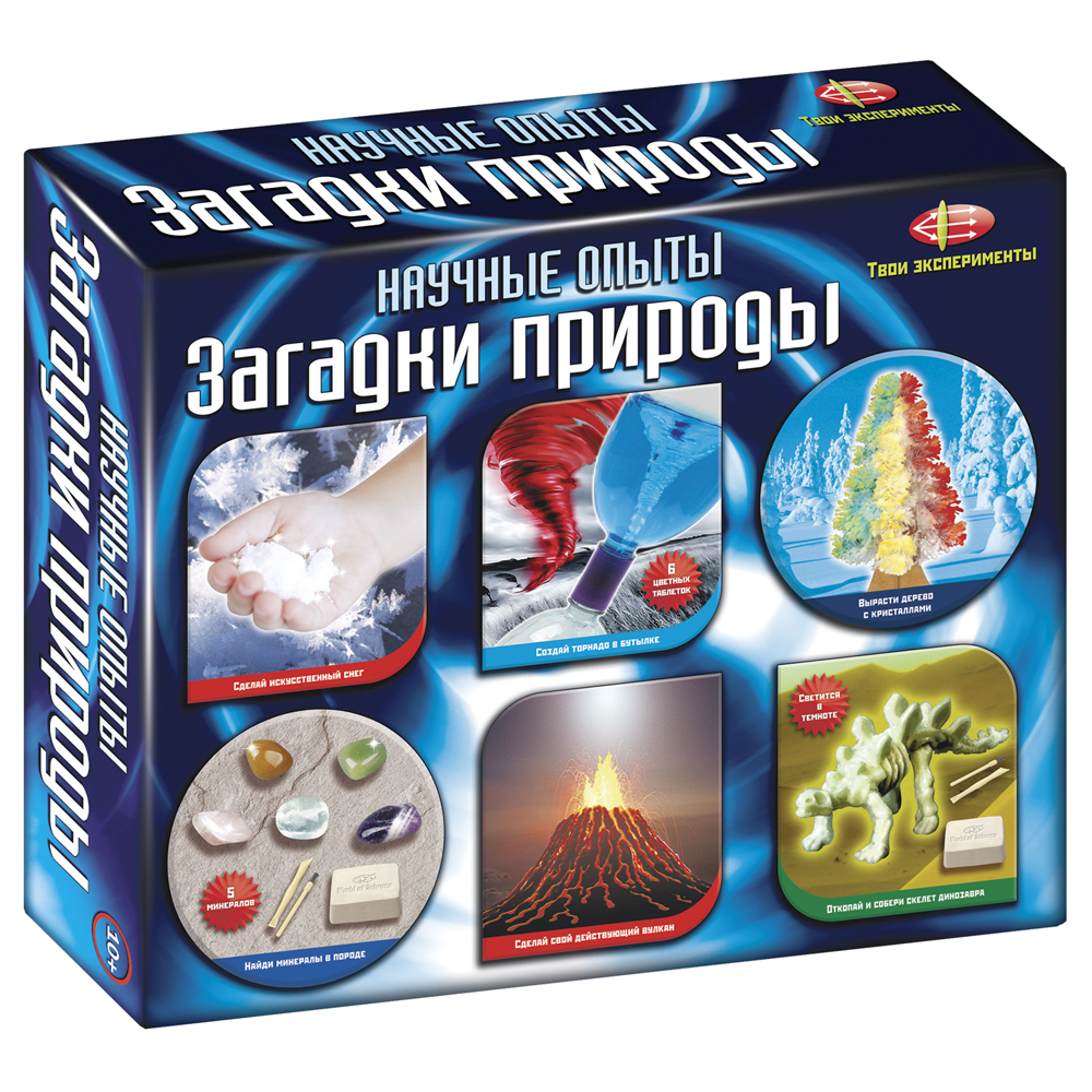 

Набор для опытов НОВЫЙ ФОРМАТ 80844 Научные опыты, Загадки природы (6 мини наборов)