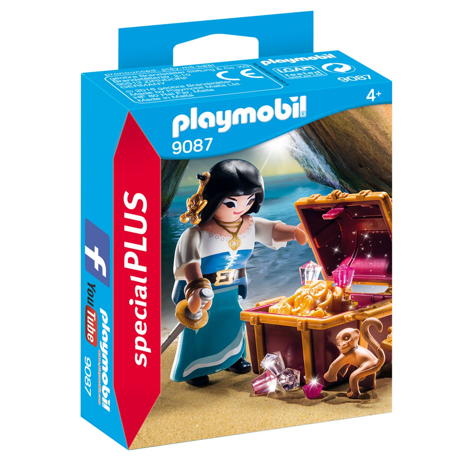 

Playmobil Конструктор экстра-набор: Пират с сокровищами